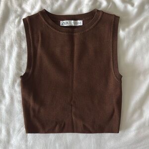 Zara Knit Cropped Tank